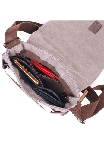 Чоловіча текстильна сумка через плече сіра кросбоді 21266 Vintage (329197698)