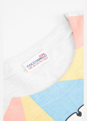 Комбинированная летняя футболка Coccodrillo