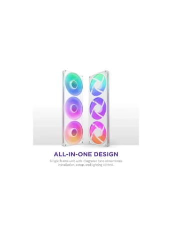 Кулер до корпусу F420 RGB Core Fan - White (m479795) NZXT F420 RGB Core Fan (Single Frame) - White (378033831)
