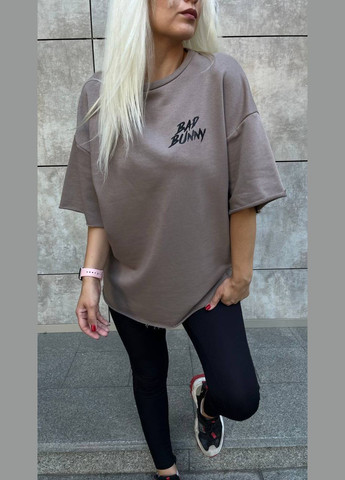 Женская футболка оверсайз с принтом на спине. MonCher - (346474814)