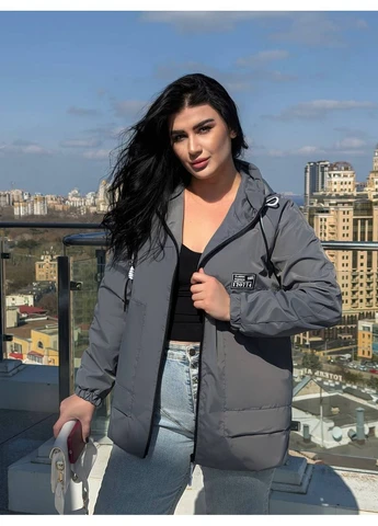 Графітова демісезонна куртка жіноча демісезонна Dress Code