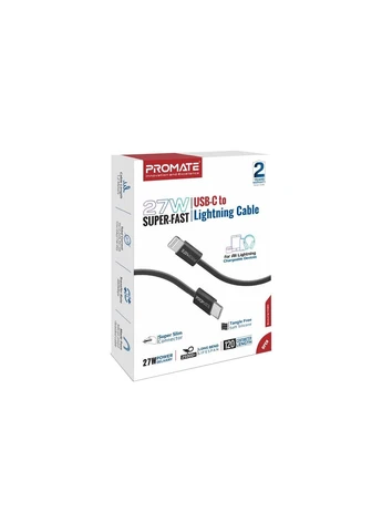 Дата кабель (ek19664) Promate USB-C to Lightning 1.2m (391781686)