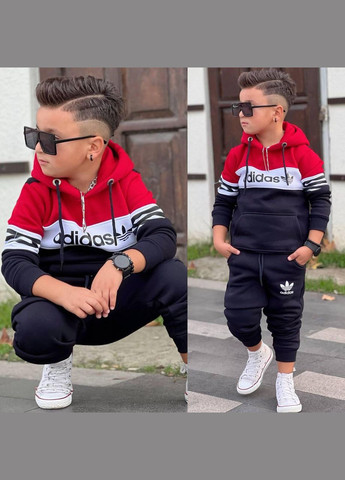 Теплий Спортивний костюм Adidas - Купити Спортивні костюми для хлопчиків Адідас ✨ Червоний, 32 (128) No Brand (315689987)