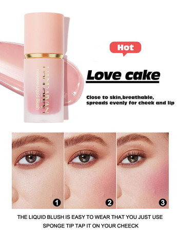 Рум'яна рідкі для обличчя Mousse Liquid Blush 03 Handaiyan (315424282)