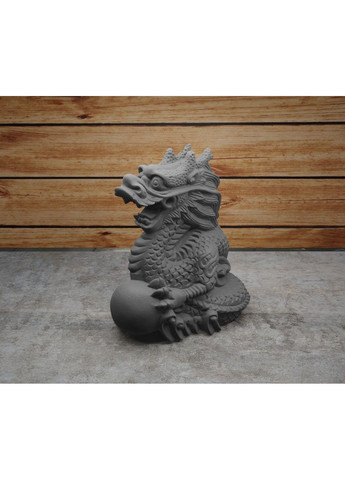 Статуетка дракона з кулею - яйцем. Символ 2024 року. Золотистий, 5 см ЗаСвіт (280940616)