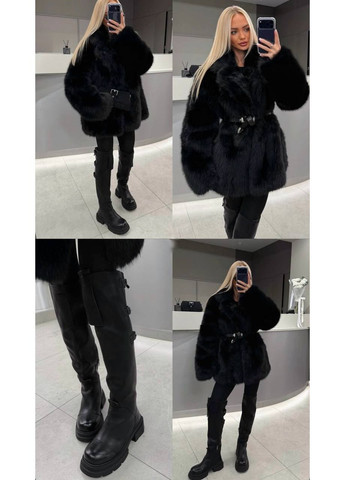 Жіноча подовжена шуба з поясом Avanti (370604098)