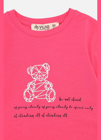 Малинова літня футболка з коротким рукавом для дівчинки колір малиновий cb-00274777 Yuki