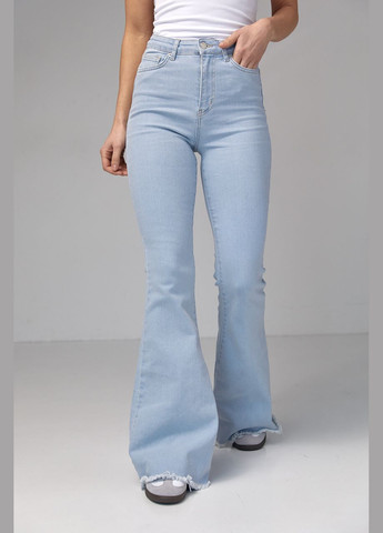 Женские джинсы-клеш с высокой посадкой Lurex - (280900145)