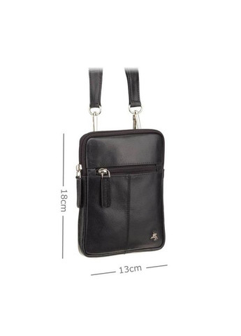 Мужская кожаная сумка Remi Black (S10 BLK) Visconti (322206544)