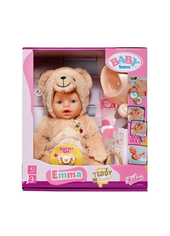Кукла – ЭММА В КОСТЮМЕ МИШКА (43 cm, с аксессуарами) BABY born (315402181)