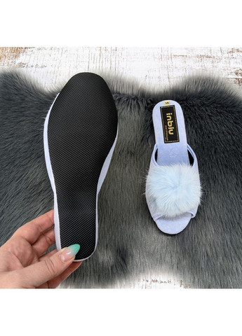 Светло-голубые тапочки домашние Inblu