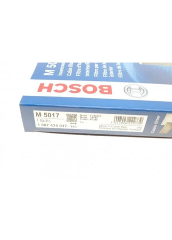 Фільтр салону Fiat 500L/500X 12-/Jeep Compass/Renegade 17 1 987 435 017 UA63 Bosch (366191258)