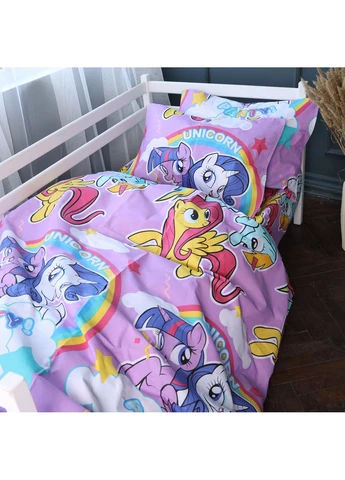 Комплект постільної білизни Ranforce Elite TEENAGER 17-0793 My Little Pony Полуторний Євро Mirson (399958231)
