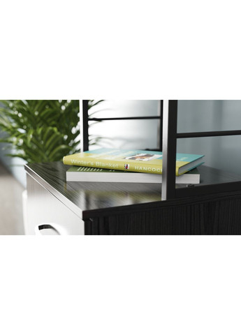 Стол-тумба трансформер Смарт 4/2 с этажеркой 1430x1450x600 Черный металл ДСП 16 мм (FRD-105132) Ferrum-decor (361944286)