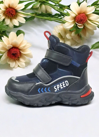 Зимові дутики черевики на овчині вовні для хлопчика на липучках ТОМ 9550F сині Tom.M (302665325)