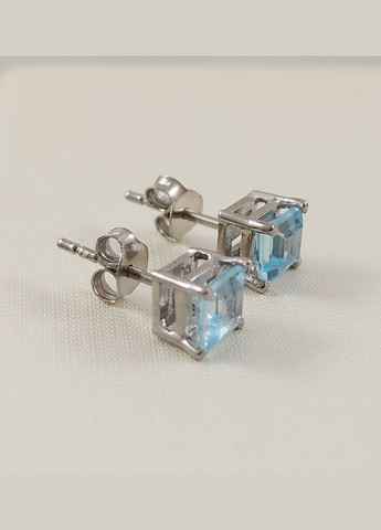 Сережки-пусети срібні з топазом 1090-гт Shatlen Сережки (339072283)