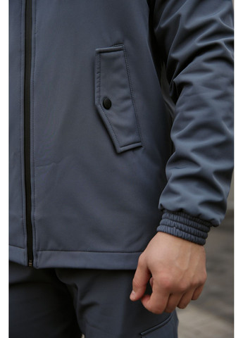 Сірий демісезонний стильний чоловічий костюм No Brand