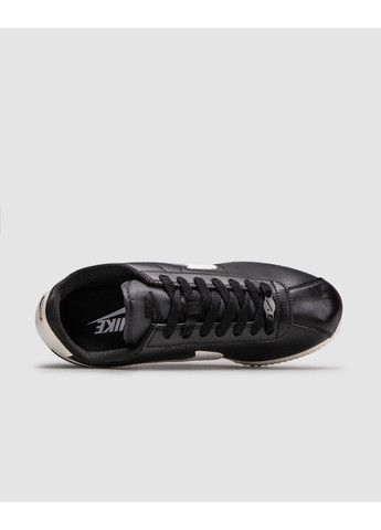 Черные демисезонные кроссовки мужские nike cortez basic black / white найк кортез No Brand