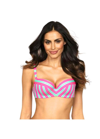 Розовый раздельный купальник розовый в полоску angela bsg - 014 Toccata