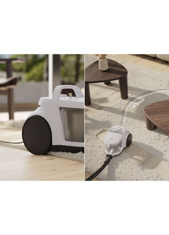 Пилосос контейнерний, 850Вт, конт пилок -2л, HEPA12, 3 насадки, білий Electrolux (360403312)