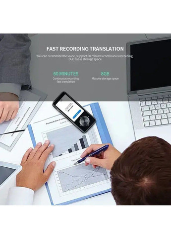 Голосовой портативный переводчик Smart Translator Machine M9 AI Wi-Fi 137 языков 16 без интернета 1500мАч 8GB No Brand (332637369)