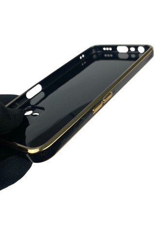 Чехол для A55 4G с кольцом-подставкой с золотой окантовкой на оппо а55 черный gs1 Oppo (366235191)