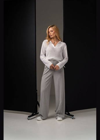 Білий демісезонний жіноче ажурне поло з віскозної пряжі (2717) Triko Bakh