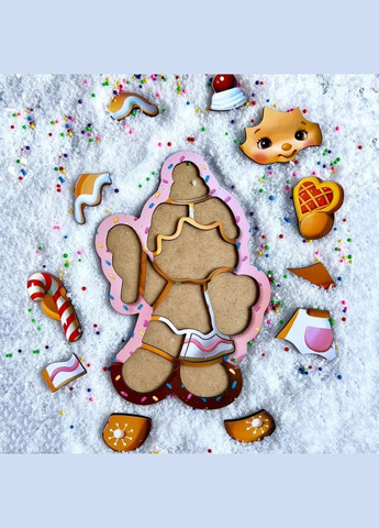 Деревянный пазл-вкладыш "Новогоднее печенье" (ПСФ149) PSF149 Ubumblebees (315023269)