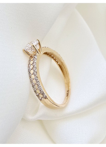 Золота каблучка з фіанітами (17,5р.) 1190876101-1к SOVA jewelry house (355795780)