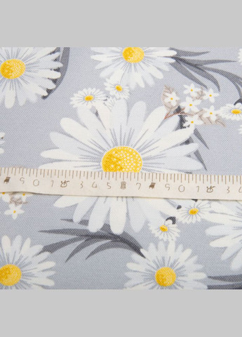 Тканина декоративна Прем'єр Ромашки з водовідштовхувальним просоченням V-002 сіра IDEIA (302395778)