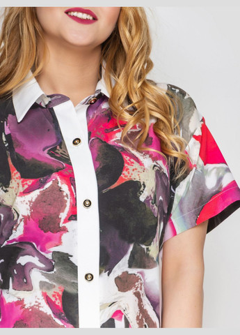 Комбинированное повседневный платье сати 54 разные цвета акварель 0187 Vlavi