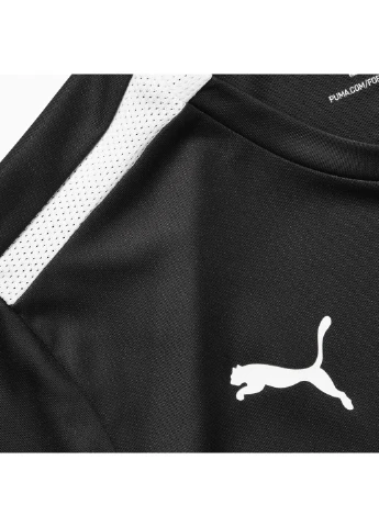 Черная демисезонная детская футболка teamliga youth football jersey Puma