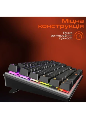Клавіатура (MT-MK009Pro-W-RUA) MEETION MK009 Pro Red Switch USB Type-C Black (377856648)