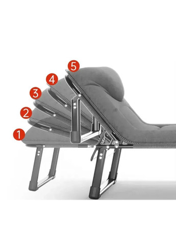 Раскладная кровать (раскладушка) со встроенным матрасом Grey (LB-FB-S1-GRY) LEOBRO (360890132)