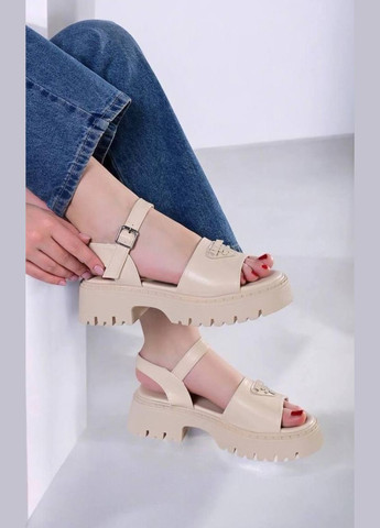 Босоніжки жіночі бежевого кольору Seven Босоніжки жіночі літні (336494238)