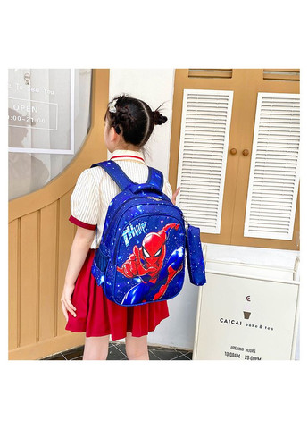 Рюкзак дитячий шкільний портфель Spiderman спайдермен людина павук синій No Brand (367041151)