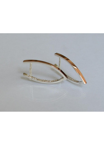 Серебряные серьги со вставками из золота Silver Style (366813339)