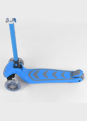 Дитячий самокат 38603. Складане алюмінієве кермо, PU колеса з підсвічуванням. Блакитний Best Scooter (289201080)