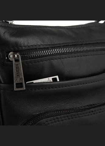 Чоловіча шкіряна сумка через плече компактна планшетка з натуральної шкіри чорна 22*25,5*3,5 см TARWA (329149569)