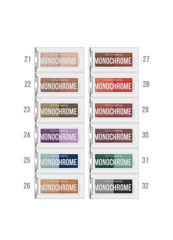 Тіні для повік подвійні монохромні Show By Monochrome Duo, Pastel (329203000)