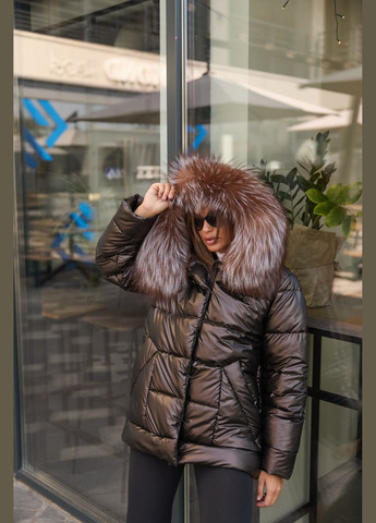 Темно-коричневая зимняя куртка MN