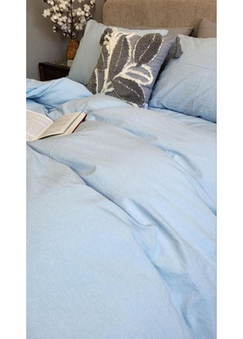 Постельное белье Небесно (W1281) вареный хлопок Евро размер, наволочки 50/70 No Brand (363195173)