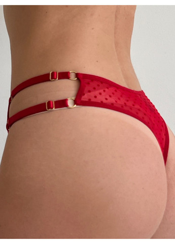 Стринги в горошек с боковыми лямками черные Vanilya Secret (365267967)