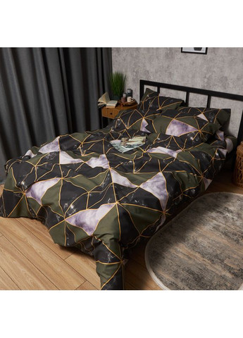 Комплект постельного белья Микросатин Premium Двуспальные 175х210 наволочки 2х40х60 (MS-820009910) Moon&Star Golden Marble (356114594)