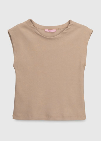 Майка однотонная для девочки 0931 Кофейный (2000990441218S) shop (2000990441218) First Kids (293142524)