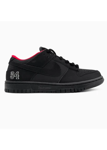 Чорні літні кросівки nike sb dunk x supreme 94 black найк сб данк No Brand