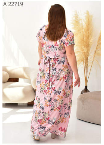 Рожева повсякденний жіноча літня сукня великого розміру SK