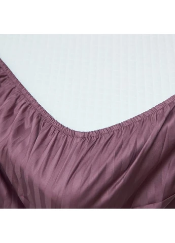 Простирадло на резинці Satin Stripe 100х190х25 см (MS-850004845) Moon&Star Garnet (386597316)