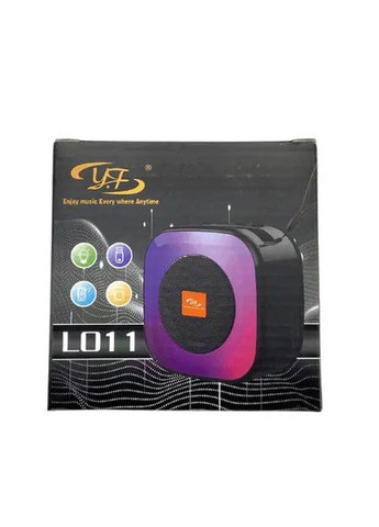 Колонка Bluetooth L011 портативна акустика з насиченим звуком FM-радіо та підтримкою USB microSD і AUX з RGB 5 Вт Чорний No Brand (366734759)