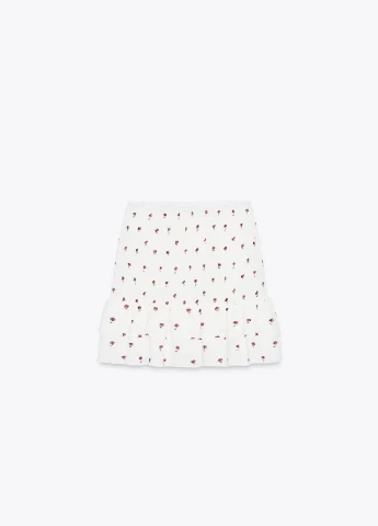 Разноцветная повседневная цветочной расцветки юбка Zara